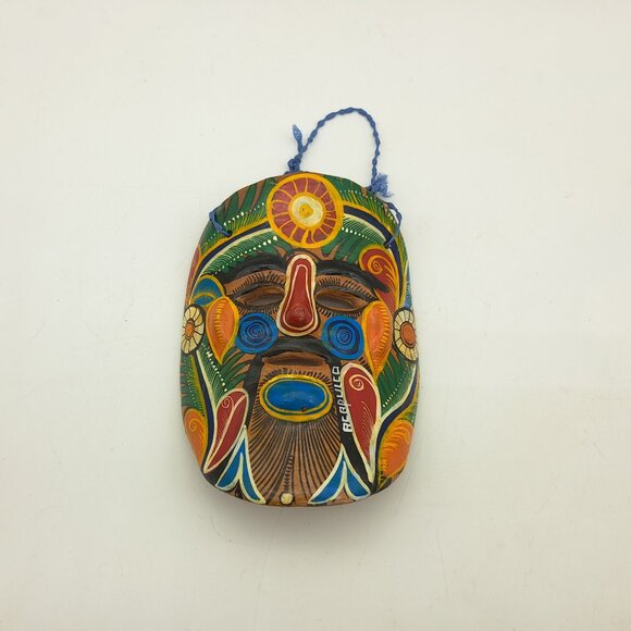 Tribal Wall Mask From Acapulco-Ceramic - Picture 1 of 11